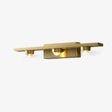 Modern Brass LED Wall Lamp with Glass Shade and Integrated Halo Light Effect