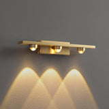 Modern Brass LED Wall Lamp with Glass Shade and Integrated Halo Light Effect