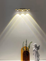 Modern Brass LED Wall Lamp with Glass Shade and Integrated Halo Light Effect