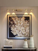 Modern Brass LED Wall Lamp with Glass Shade and Integrated Halo Light Effect