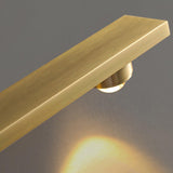 Modern Brass LED Wall Lamp with Glass Shade and Integrated Halo Light Effect