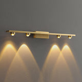 Modern Brass LED Wall Lamp with Glass Shade and Integrated Halo Light Effect