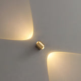 Modern Brass LED Wall Lamp with Glass Shade and Integrated Halo Light Effect