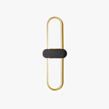 Modern Brass Oval LED Wall Sconce Minimalist Silicone Shade Indoor Light Fixture