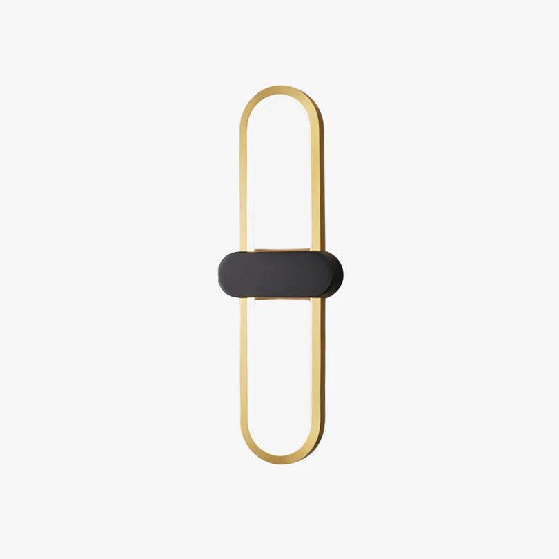 Modern Brass Oval LED Wall Sconce Minimalist Silicone Shade Indoor Light Fixture