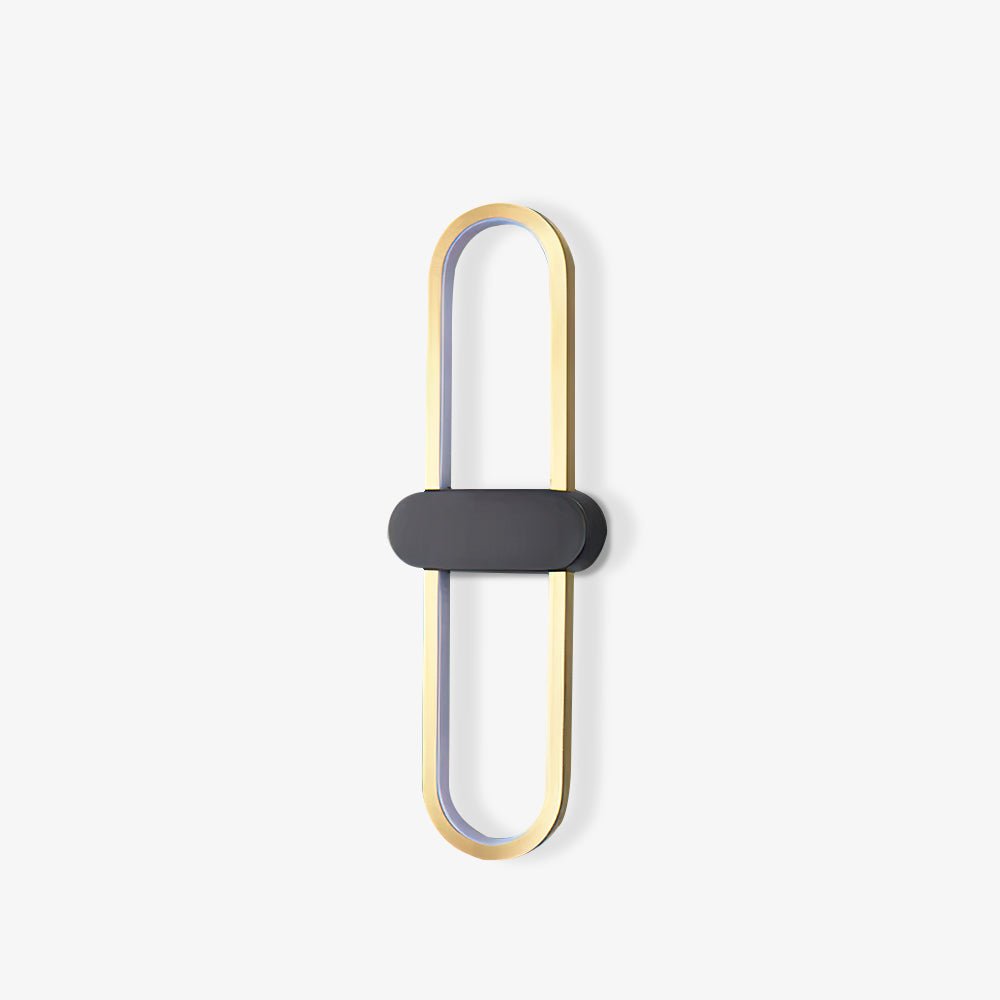 Modern Brass Oval LED Wall Sconce Minimalist Silicone Shade Indoor Light Fixture