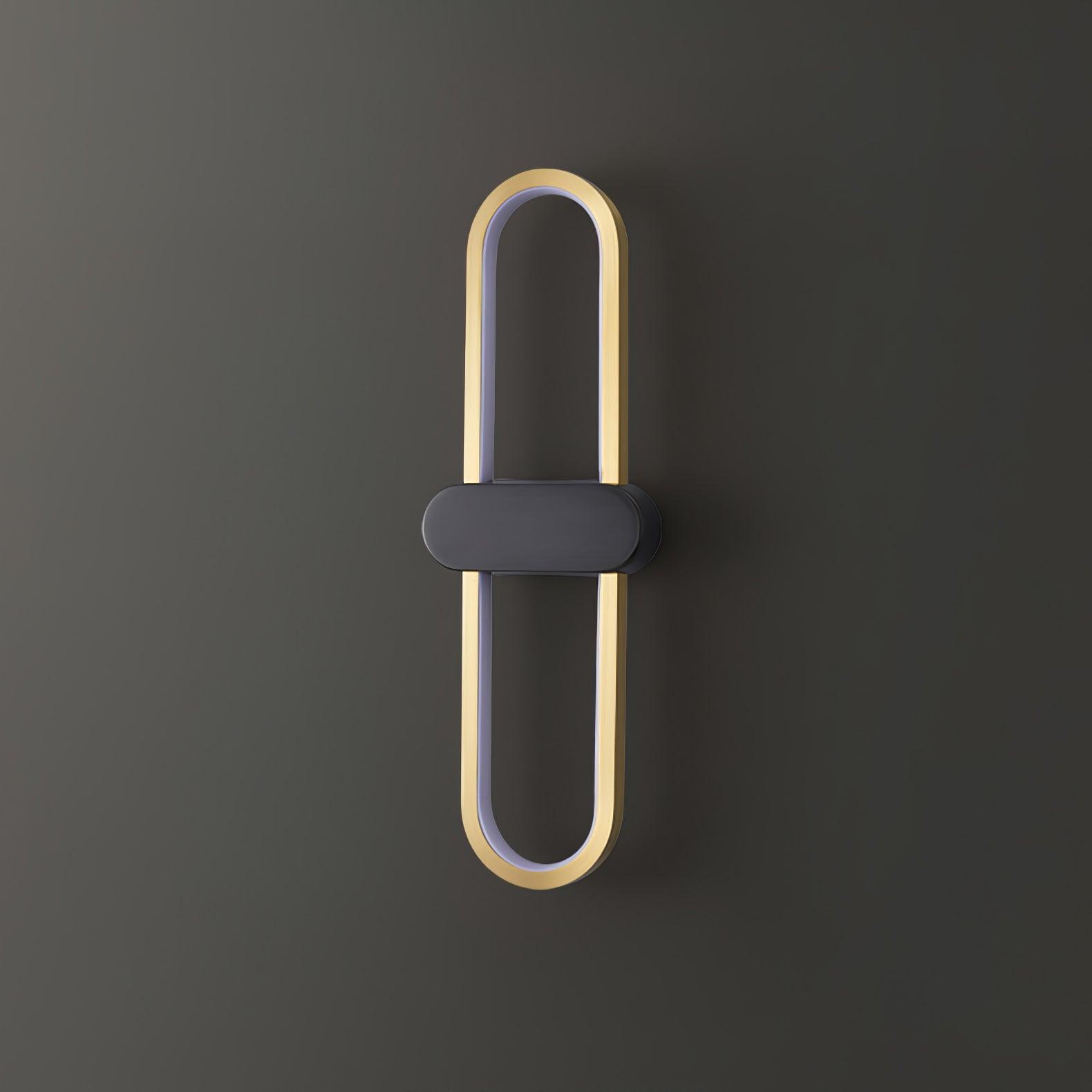Modern Brass Oval LED Wall Sconce Minimalist Silicone Shade Indoor Light Fixture