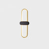 Modern Brass Oval LED Wall Sconce Minimalist Silicone Shade Indoor Light Fixture