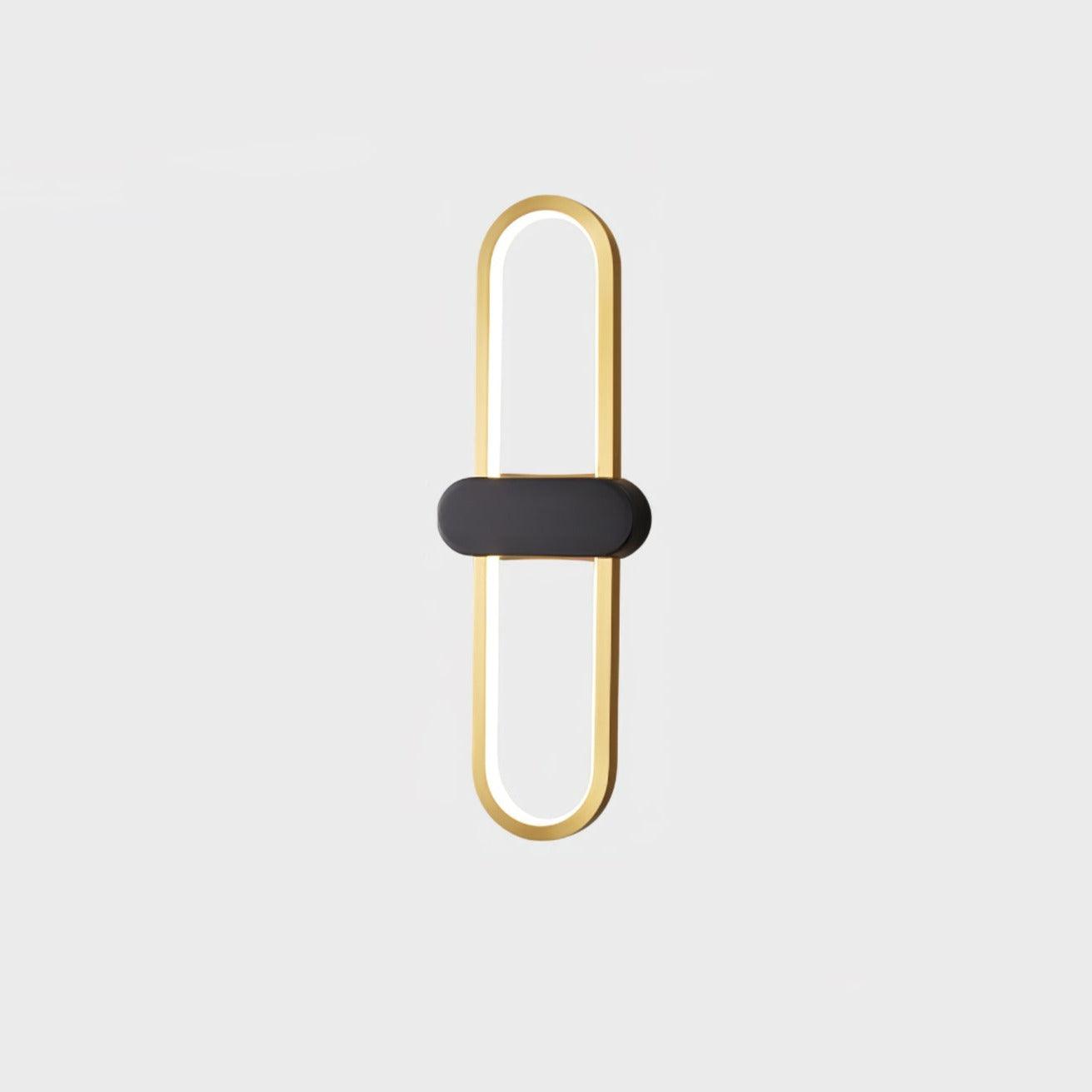 Modern Brass Oval LED Wall Sconce Minimalist Silicone Shade Indoor Light Fixture