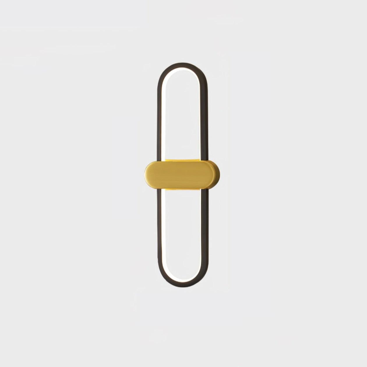 Modern Brass Oval LED Wall Sconce Minimalist Silicone Shade Indoor Light Fixture