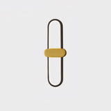 Modern Brass Oval LED Wall Sconce Minimalist Silicone Shade Indoor Light Fixture