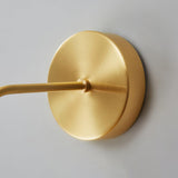 Modern Brass Oval LED Wall Sconce Slim Vertical Geometric Indoor Lighting Fixture