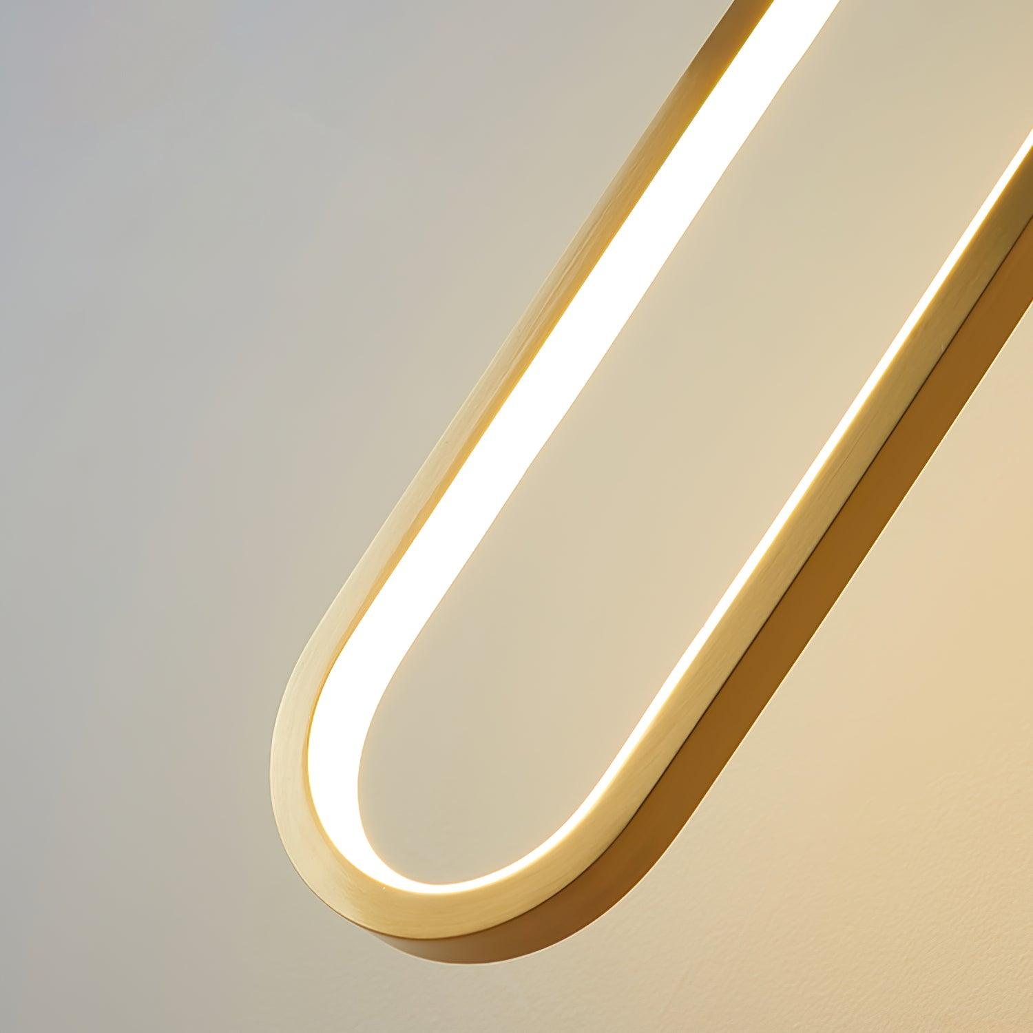 Modern Brass Oval LED Wall Sconce Slim Vertical Geometric Indoor Lighting Fixture