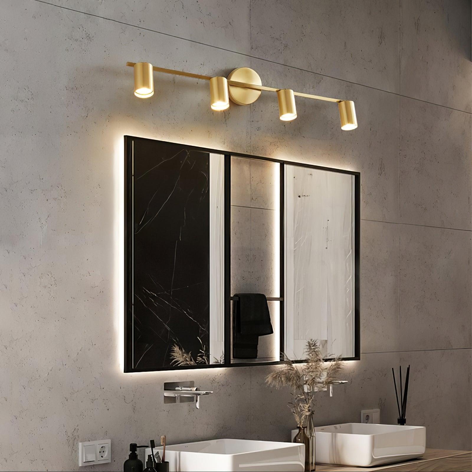 Modern Brass Rotatable Wall Sconce Adjustable Spotlight for Indoor Interior Lighting