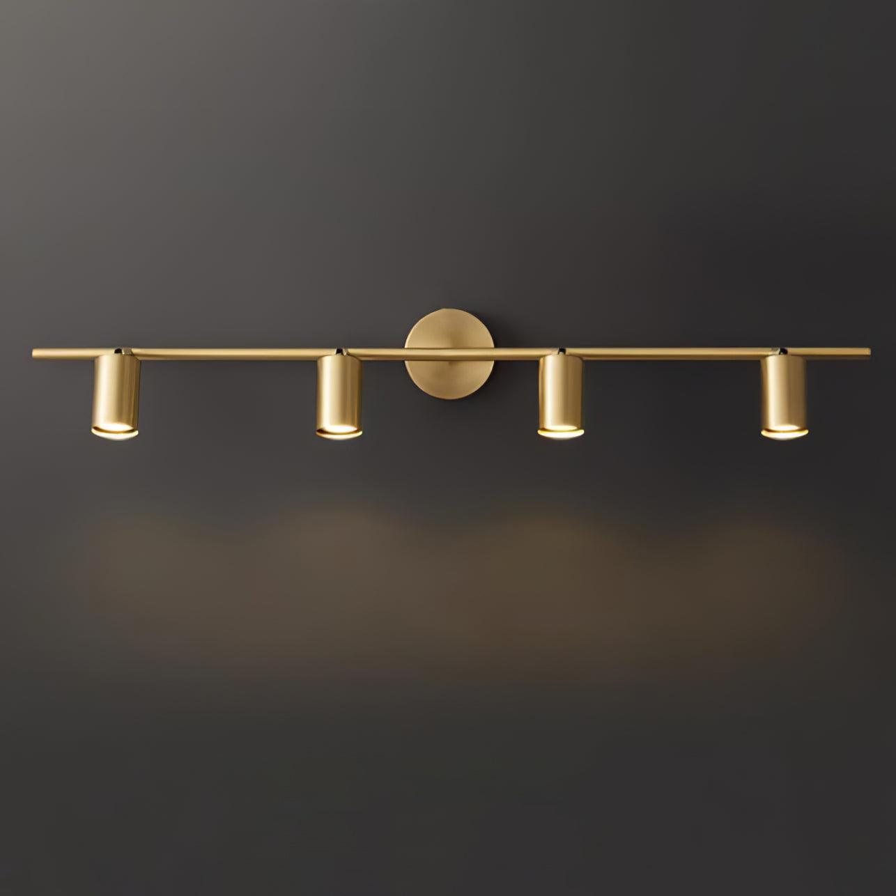 Modern Brass Rotatable Wall Sconce Adjustable Spotlight for Indoor Interior Lighting