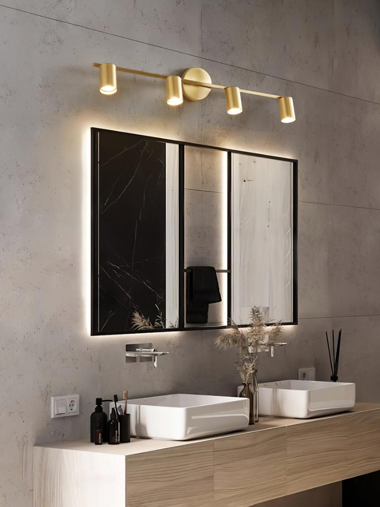 Modern Brass Rotatable Wall Sconce Adjustable Spotlight for Indoor Interior Lighting