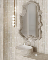 Modern Brass Wall Sconce with Blown Glass Droplets Vertical Tube LED Vanity Light
