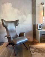Modern Brass Wall Sconce with Blown Glass Droplets Vertical Tube LED Vanity Light