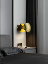 Modern Brass Wall Sconce with Dual Adjustable Hemispherical Shades Set of 2 Indoor Lighting Fixture