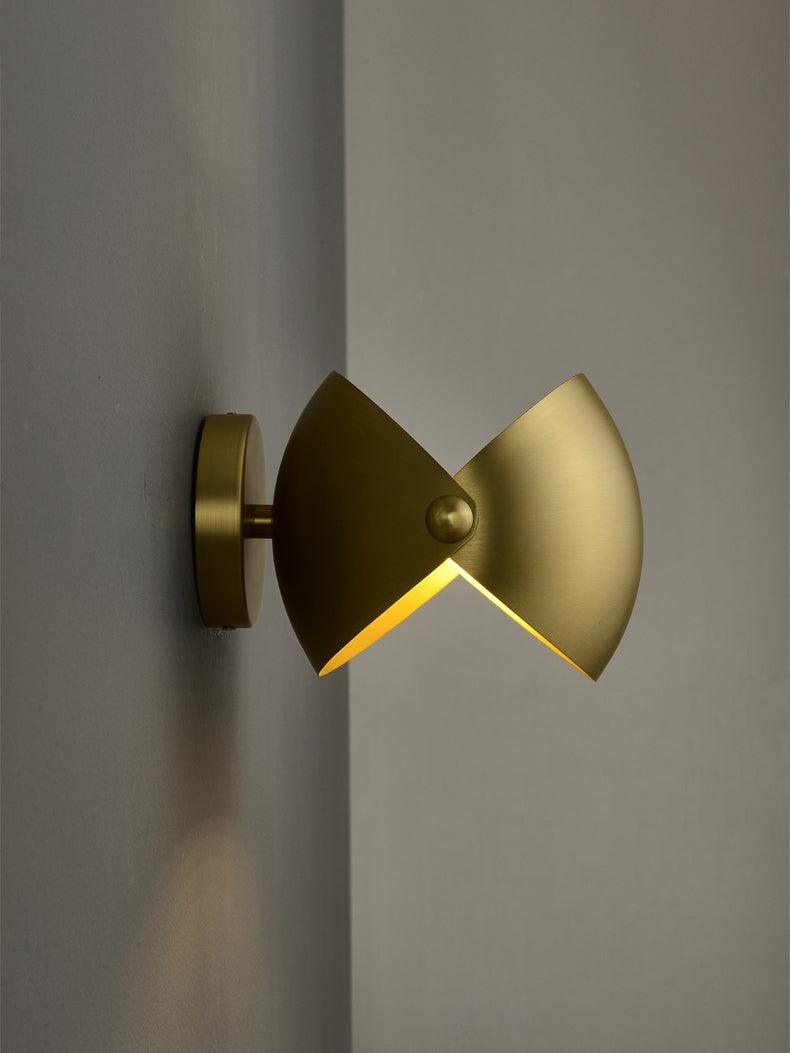 Modern Brass Wall Sconce with Dual Adjustable Hemispherical Shades Set of 2 Indoor Lighting Fixture