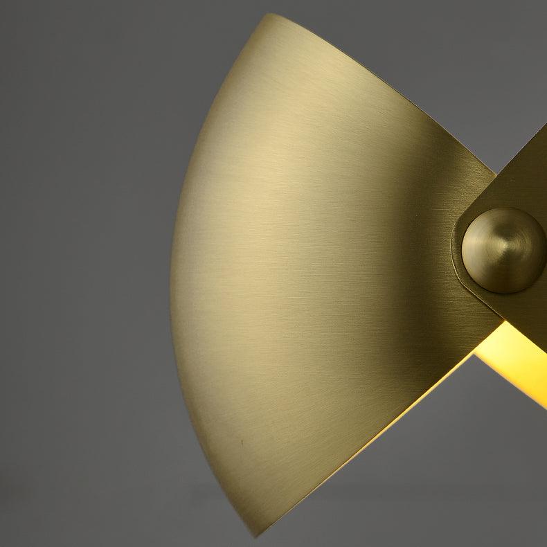 Modern Brass Wall Sconce with Dual Adjustable Hemispherical Shades Set of 2 Indoor Lighting Fixture