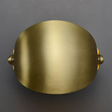 Modern Brass Wall Sconce with Dual Adjustable Hemispherical Shades Set of 2 Indoor Lighting Fixture