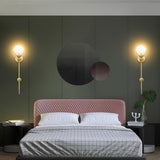 Modern Brass Wall Sconce with Natural Alabaster Shade for Luxury Indoor Lighting Decor