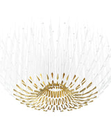 Modern Breeze Geometric LED Pendant Light with Textured Glass and Gold Finish