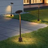 Modern Brown Mushroom LED Outdoor Path Light Waterproof Aluminum Garden Landscape Lawn Lamp