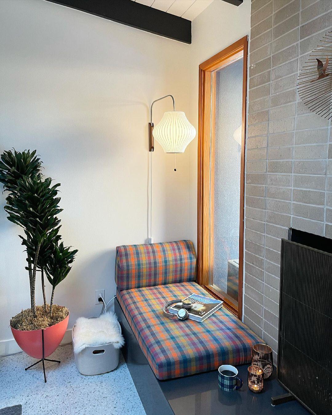 Modern Bubble Ball Wall Sconce with Walnut Accents and Adjustable Swivel Arm