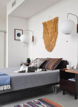 Modern Bubble Ball Wall Sconce with Walnut Accents and Adjustable Swivel Arm