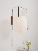 Modern Bubble Ball Wall Sconce with Walnut Accents and Adjustable Swivel Arm