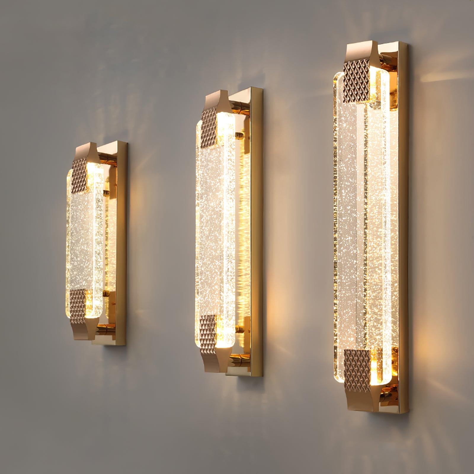 Modern Bubble Crystal Wall Sconce with Rose Gold Finish and Integrated LED Lighting