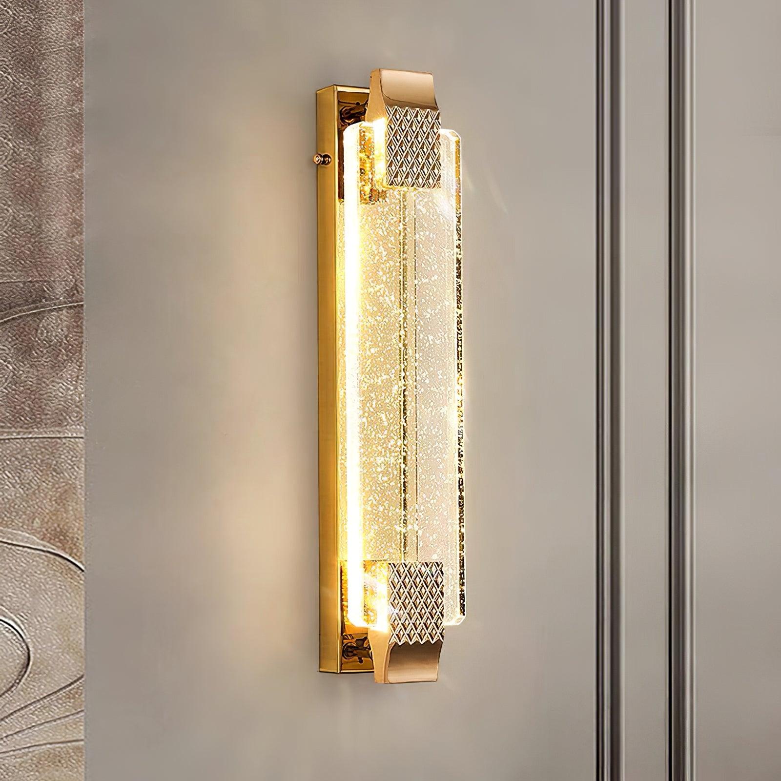 Modern Bubble Crystal Wall Sconce with Rose Gold Finish and Integrated LED Lighting