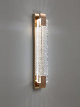 Modern Bubble Crystal Wall Sconce with Rose Gold Finish and Integrated LED Lighting