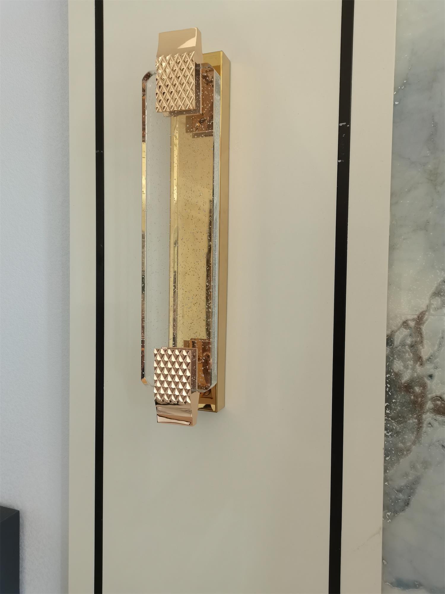 Modern Bubble Crystal Wall Sconce with Rose Gold Finish and Integrated LED Lighting