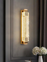 Modern Bubble Crystal Wall Sconce with Rose Gold Finish and Integrated LED Lighting