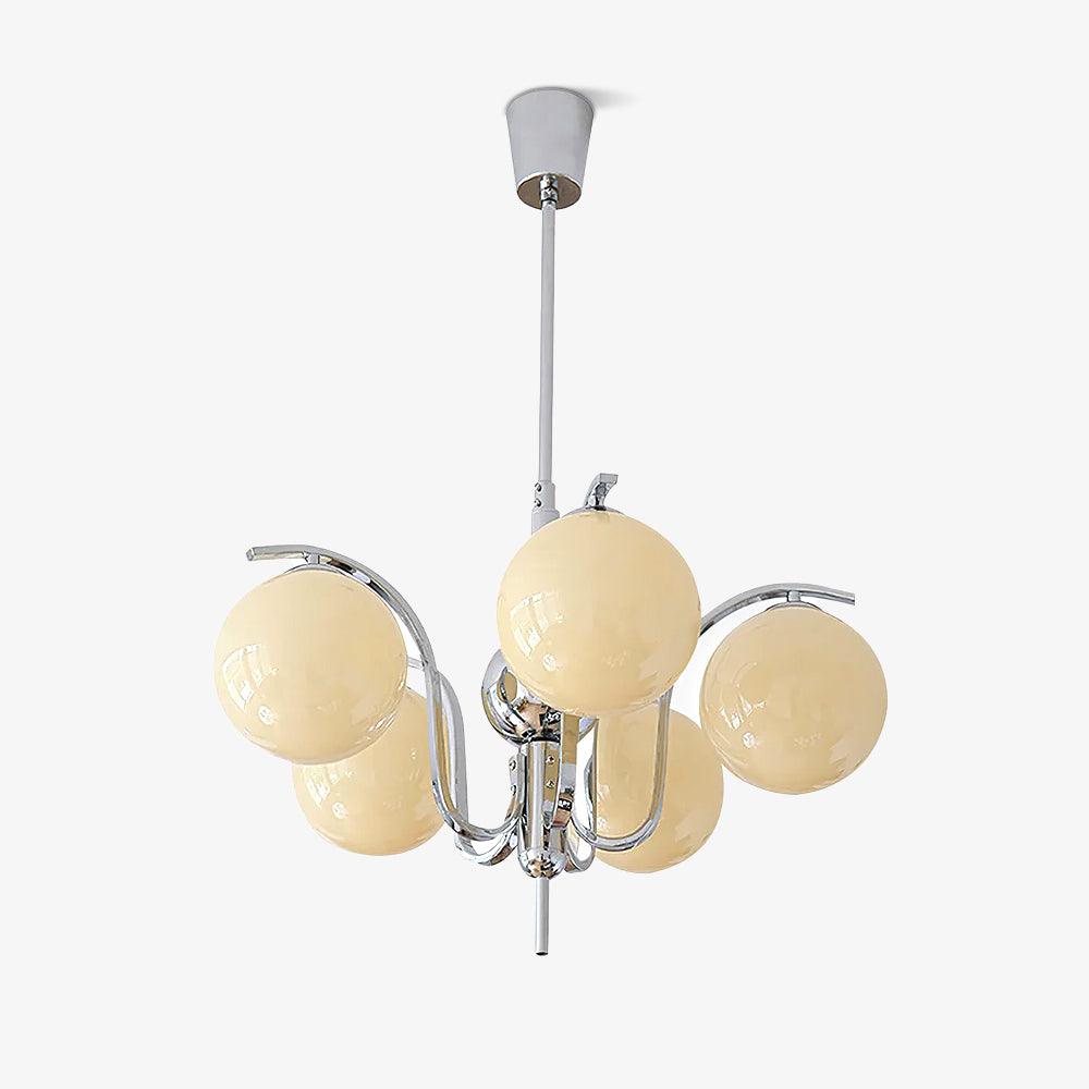Modern Bubble Glass Molecular Chandelier Chrome Pendant Light for Dining Room