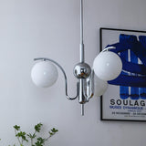 Modern Bubble Glass Molecular Chandelier Chrome Pendant Light for Dining Room