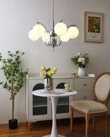 Modern Bubble Glass Molecular Chandelier Chrome Pendant Light for Dining Room