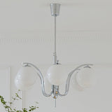 Modern Bubble Glass Molecular Chandelier Chrome Pendant Light for Dining Room