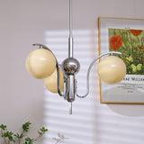 Modern Bubble Glass Molecular Chandelier Chrome Pendant Light for Dining Room