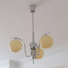 Modern Bubble Glass Molecular Chandelier Chrome Pendant Light for Dining Room