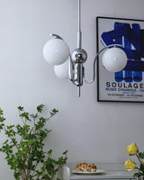 Modern Bubble Glass Molecular Chandelier Chrome Pendant Light for Dining Room