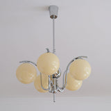 Modern Bubble Glass Molecular Chandelier Chrome Pendant Light for Dining Room
