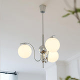 Modern Bubble Glass Molecular Chandelier Chrome Pendant Light for Dining Room