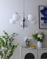 Modern Bubble Glass Molecular Chandelier Chrome Pendant Light for Dining Room