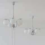 Modern Bubble Glass Molecular Chandelier Chrome Pendant Light for Dining Room