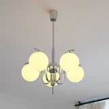 Modern Bubble Glass Molecular Chandelier Chrome Pendant Light for Dining Room