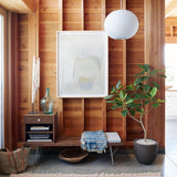 Modern Bubble Mulberry Silk Pendant Light Geometric Mid Century Minimalist Hanging Lamp for Living Room